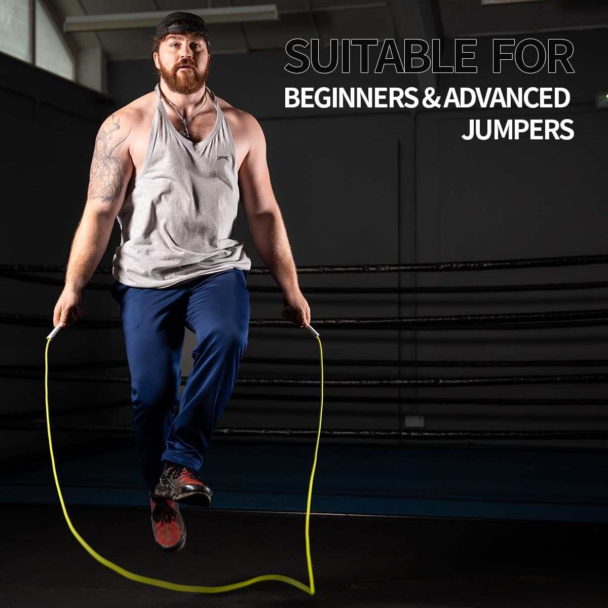 Hererope 6MM PVC Jump Rope for Men & Women Fitness, Speed, Tricks, Cardio Training, Boxing Jump Rope with Unbreakable Handles and Non-Kinking Skipping Rope, Adjustable Jumprope for Indoor Outdoor - Image 4