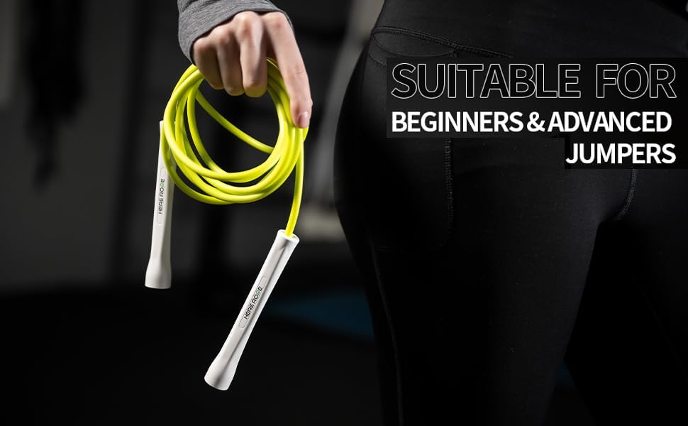 Hererope 6MM PVC Jump Rope for Men & Women Fitness, Speed, Tricks, Cardio Training, Boxing Jump Rope with Unbreakable Handles and Non-Kinking Skipping Rope, Adjustable Jumprope for Indoor Outdoor - Image 5